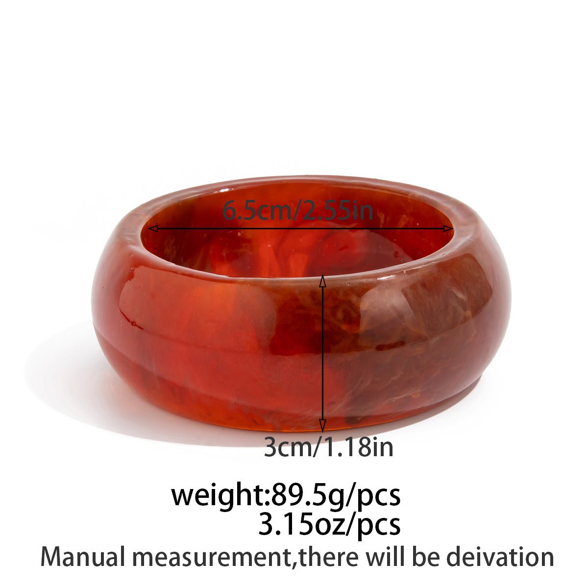 Geometric Chunky Gradient Resin Bangle Bracelet - ArtGalleryZen