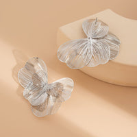 Thumbnail for Geometric Chunky Hollow Ginkgo Leaf Earrings