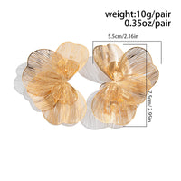 Thumbnail for Geometric Chunky Hollow Ginkgo Leaf Earrings