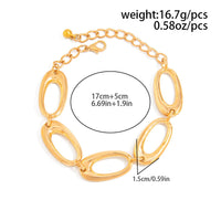 Thumbnail for Geometric Chunky Hoop Cable Chain Choker Necklace Bracelet - ArtGalleryZen