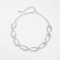 Thumbnail for Geometric Chunky Hoop Cable Chain Choker Necklace Bracelet - ArtGalleryZen