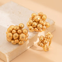 Thumbnail for Geometric Chunky Irregular Beads Earrings Ring Set - ArtGalleryZen