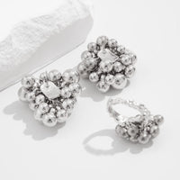 Thumbnail for Geometric Chunky Irregular Beads Earrings Ring Set - ArtGalleryZen