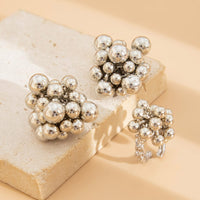 Thumbnail for Geometric Chunky Irregular Beads Earrings Ring Set - ArtGalleryZen