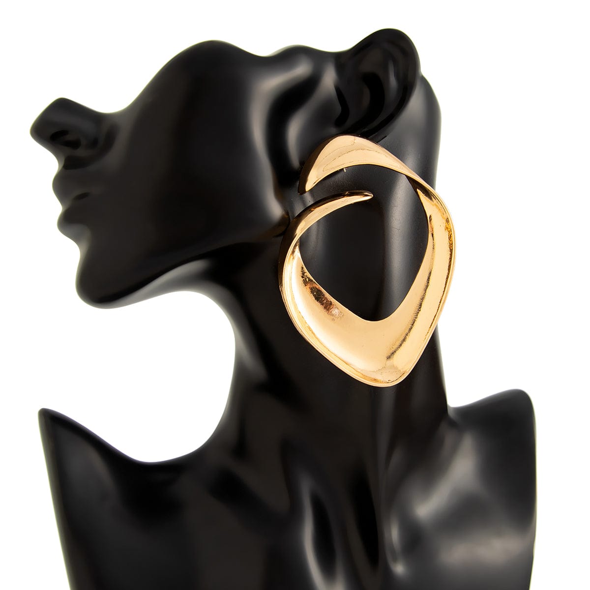 Geometric Chunky Irregular Curl Stud Earrings - ArtGalleryZen