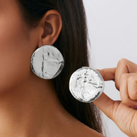 Thumbnail for Geometric Chunky Moon Stud Earrings - ArtGalleryZen