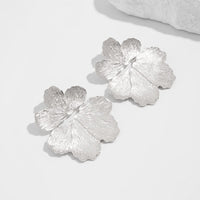 Thumbnail for Geometric Chunky Petal Dangle Flower Earrings - ArtGalleryZen