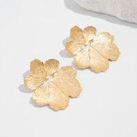 Thumbnail for Geometric Chunky Petal Dangle Flower Earrings - ArtGalleryZen