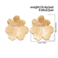 Thumbnail for Geometric Chunky Petal Dangle Flower Earrings - ArtGalleryZen