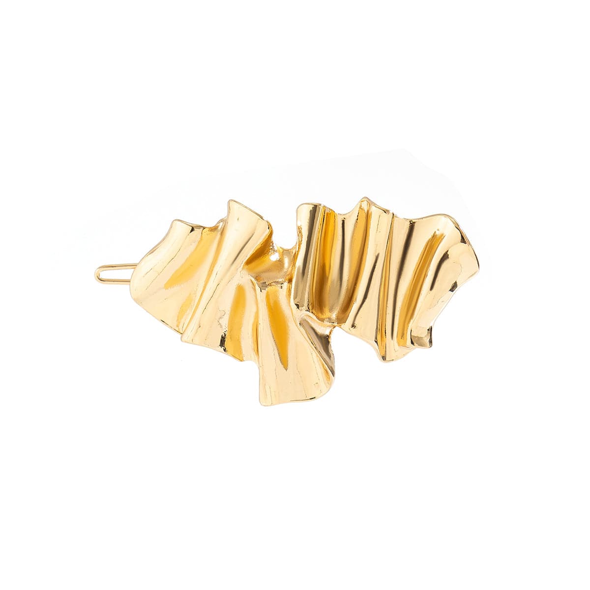 Geometric Chunky Pleated Irregular Pattern Hair Clip - ArtGalleryZen