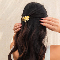 Thumbnail for Geometric Chunky Pleated Irregular Pattern Hair Clip - ArtGalleryZen