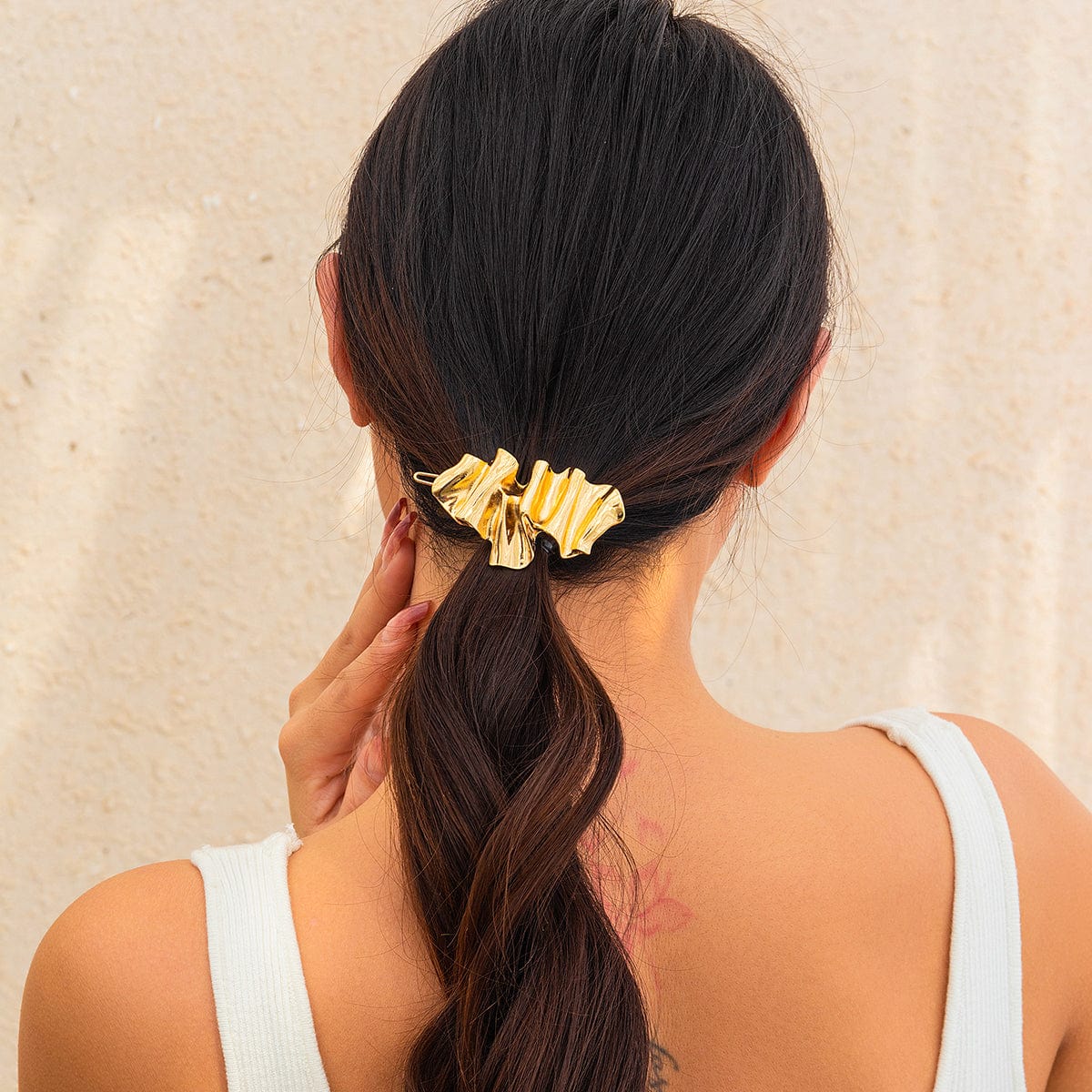 Geometric Chunky Pleated Irregular Pattern Hair Clip