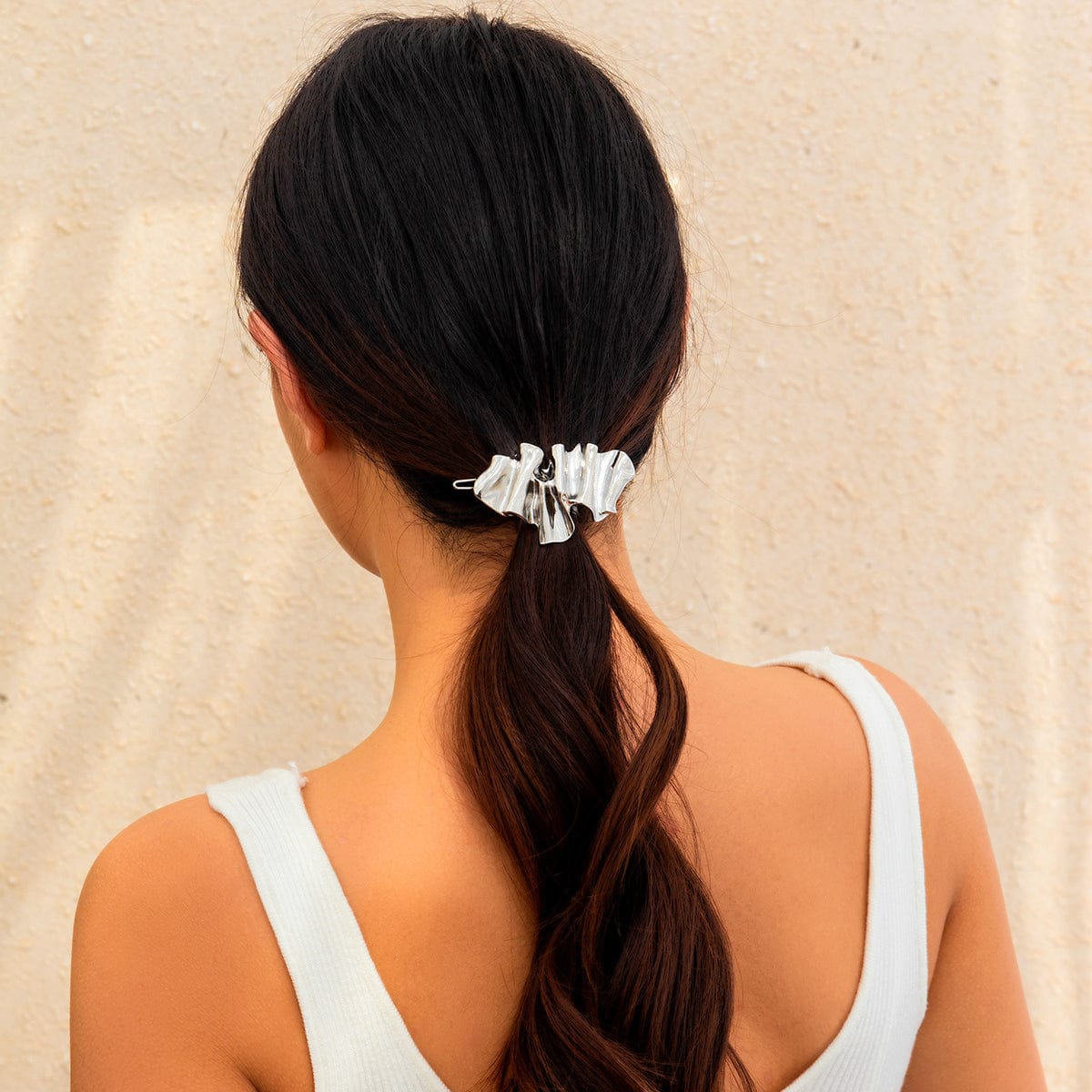 Geometric Chunky Pleated Irregular Pattern Hair Clip