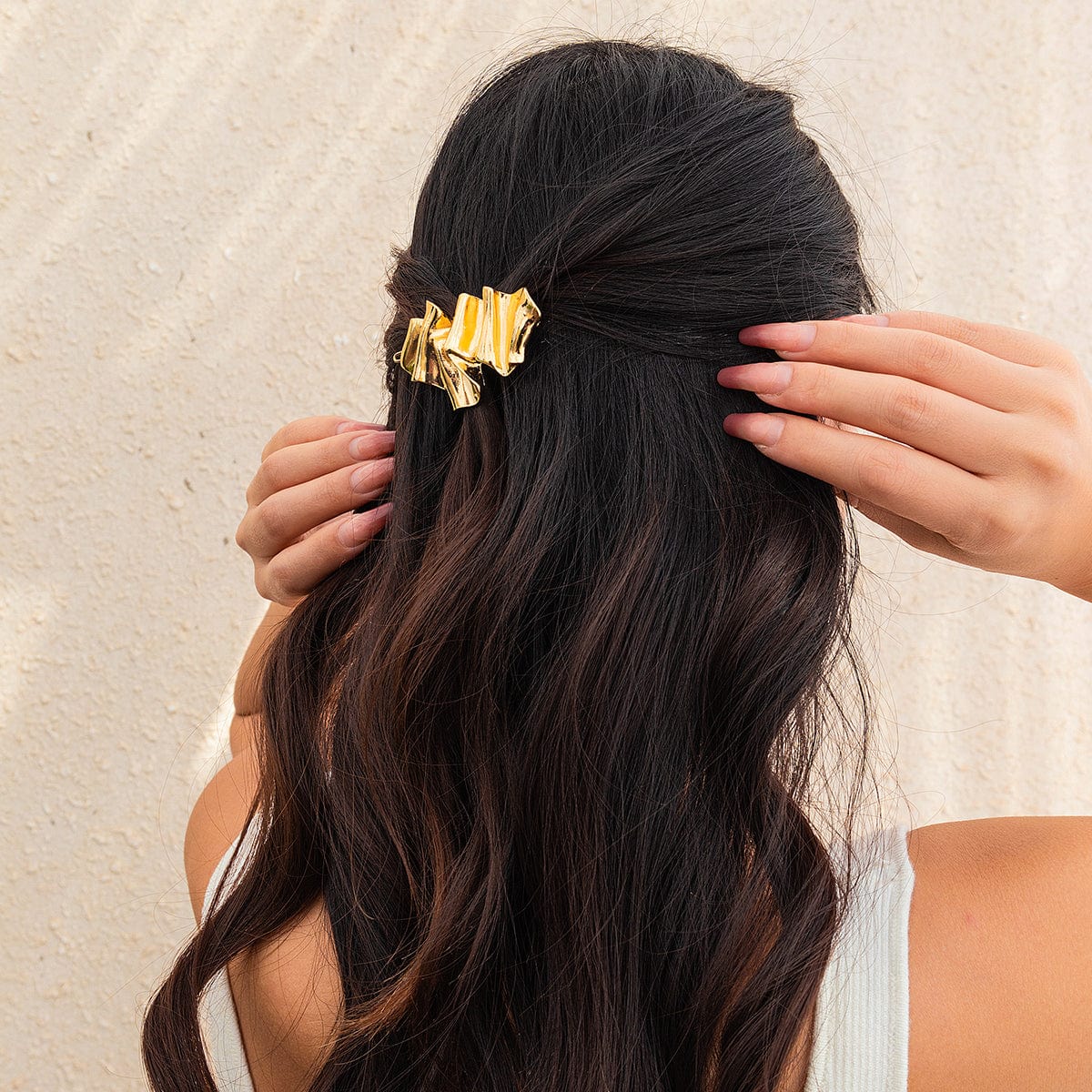 Geometric Chunky Pleated Irregular Pattern Hair Clip