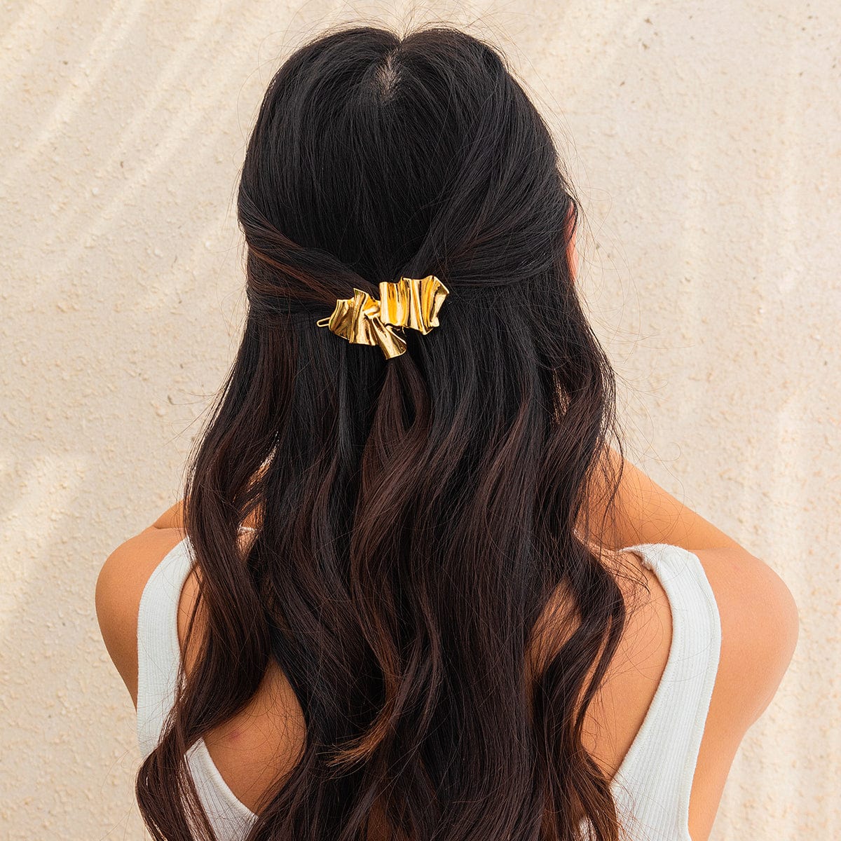 Geometric Chunky Pleated Irregular Pattern Hair Clip