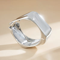 Thumbnail for Geometric Chunky Square Wide Cuff Bangle Bracelet