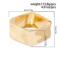 Thumbnail for Geometric Chunky Square Wide Cuff Bangle Bracelet