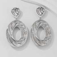 Thumbnail for Geometric Chunky Textured Dangling Hoop Earrings