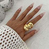 Thumbnail for Geometric Chunky Waterdrop Ring - ArtGalleryZen