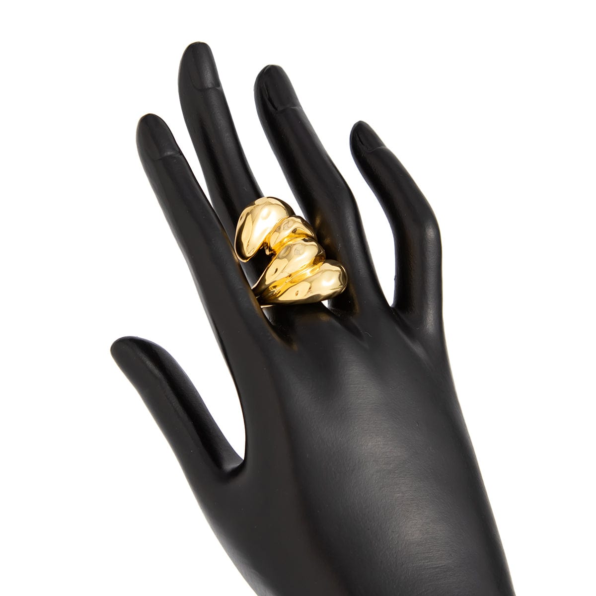 Geometric Chunky Waterdrop Ring - ArtGalleryZen