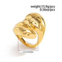 Thumbnail for Geometric Chunky Waterdrop Ring - ArtGalleryZen