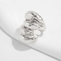 Thumbnail for Geometric Chunky Waterdrop Ring - ArtGalleryZen