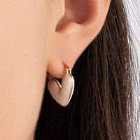 Thumbnail for Geometric Colorful Enamel Heart Earrings - ArtGalleryZen