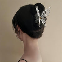 Thumbnail for Geometric Crystal Hollow Butterfly Chignon Claw Clip Hair Clip - ArtGalleryZen