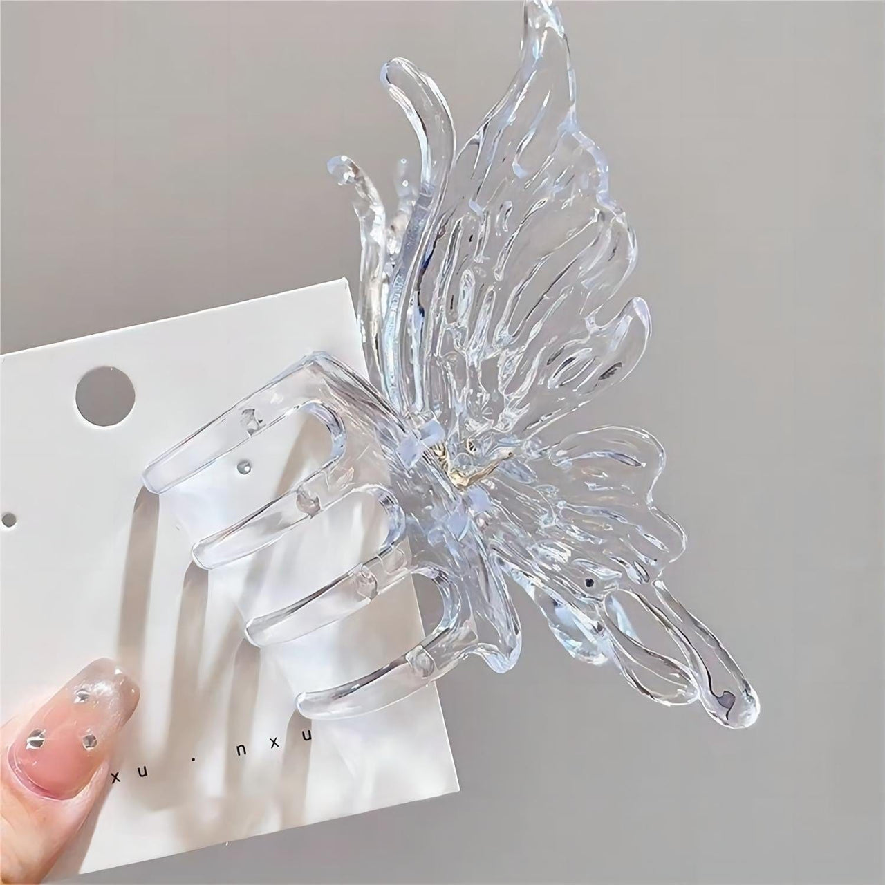 Geometric Crystal Hollow Butterfly Chignon Claw Clip Hair Clip - ArtGalleryZen