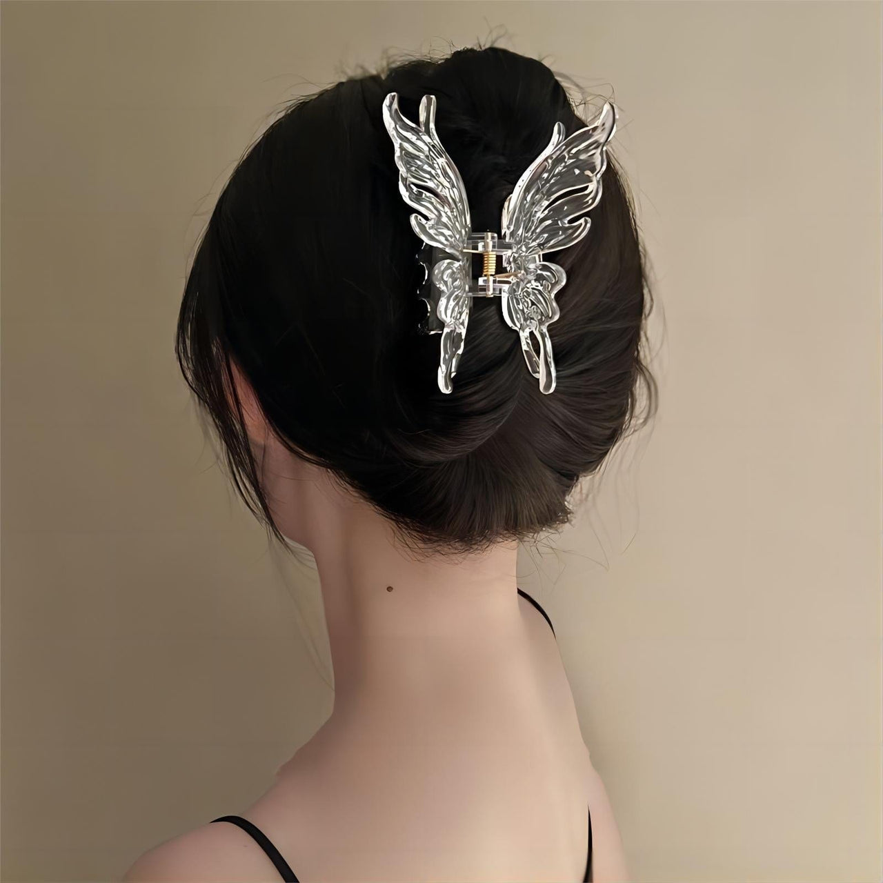 Geometric Crystal Hollow Butterfly Chignon Claw Clip Hair Clip - ArtGalleryZen