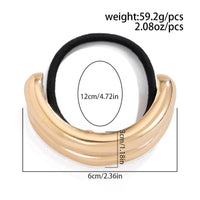 Thumbnail for Geometric Curved Metallic Elastic Hair Tie - ArtGalleryZen