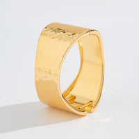 Thumbnail for Geometric Curved Textured Wide Cuff Bangle Bracelet