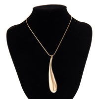 Thumbnail for Geometric Elegant Gold Sliver Waterdrop pendant Necklace - ArtGalleryZen