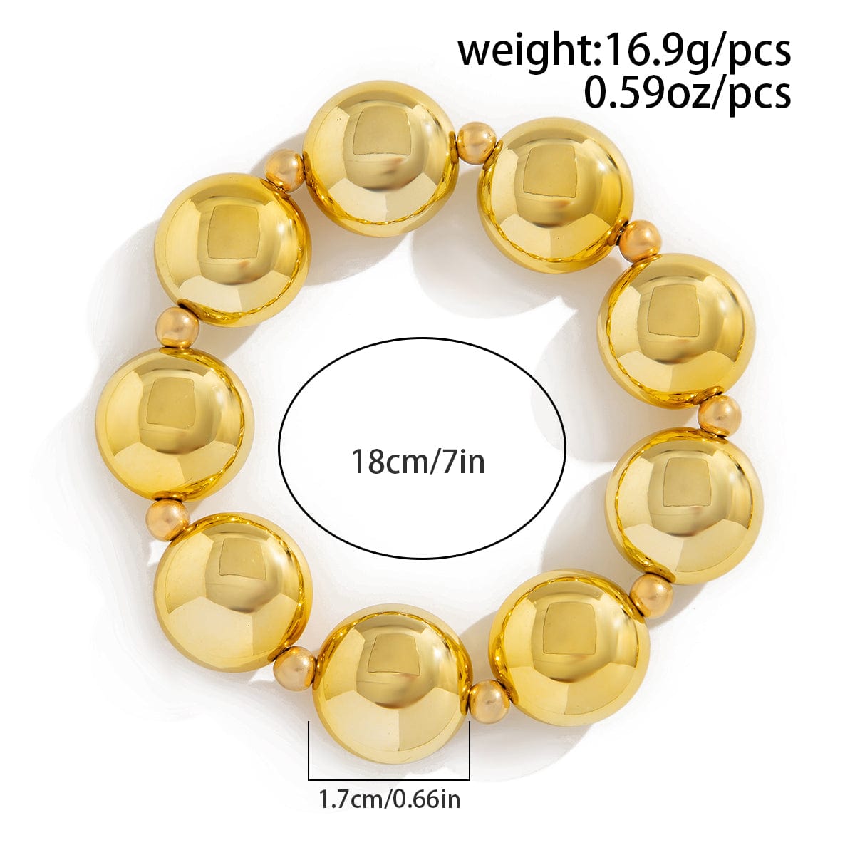 Geometric Glossy Flat Round Bead Necklace Bracelet - ArtGalleryZen