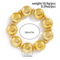 Thumbnail for Geometric Glossy Flat Round Bead Necklace Bracelet - ArtGalleryZen