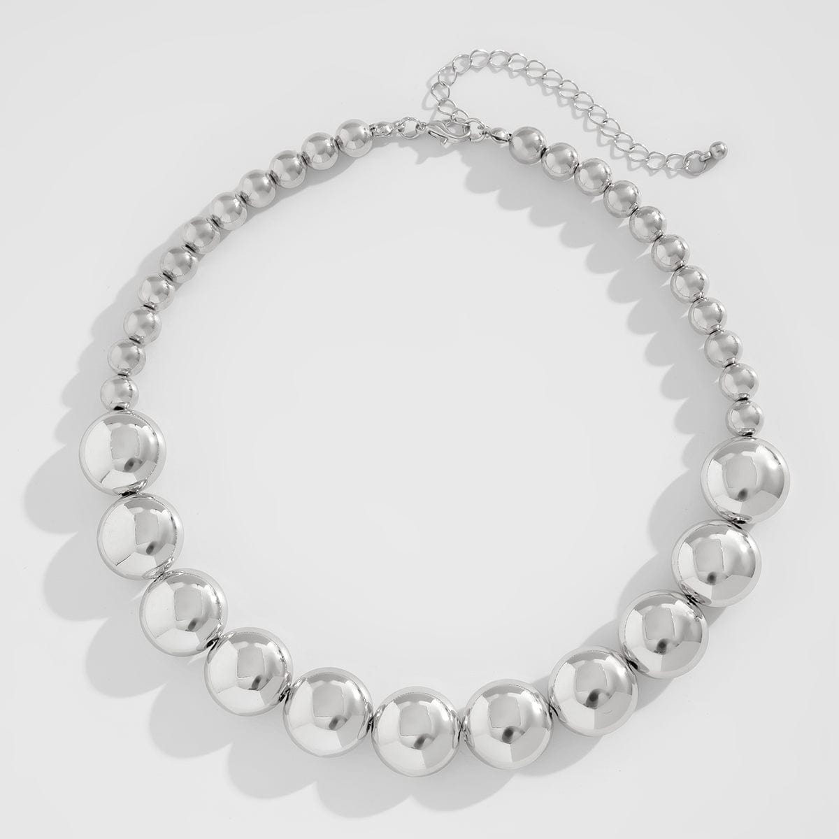 Geometric Glossy Flat Round Bead Necklace Bracelet - ArtGalleryZen