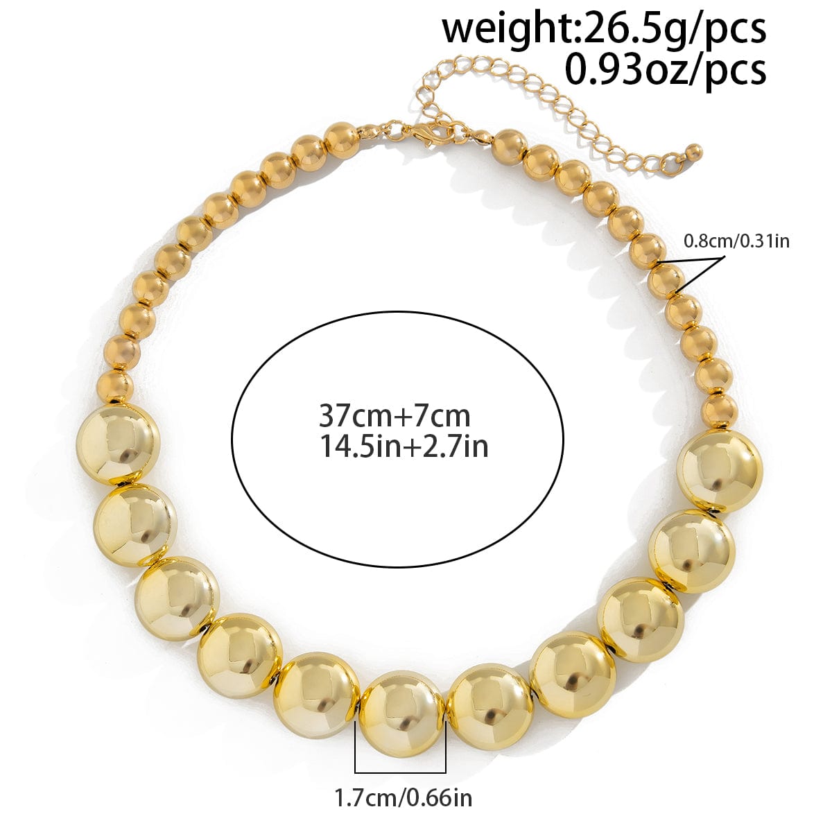 Geometric Glossy Flat Round Bead Necklace Bracelet - ArtGalleryZen