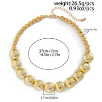 Thumbnail for Geometric Glossy Flat Round Bead Necklace Bracelet - ArtGalleryZen