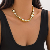 Thumbnail for Geometric Glossy Flat Round Bead Necklace Bracelet - ArtGalleryZen