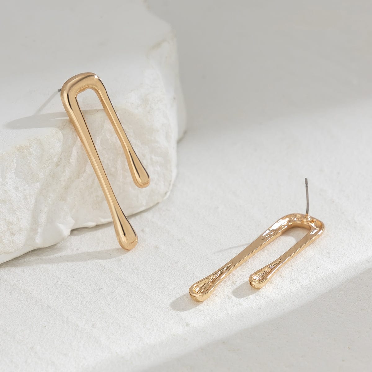 Geometric Glossy Flow Waterdrop Earrings - ArtGalleryZen