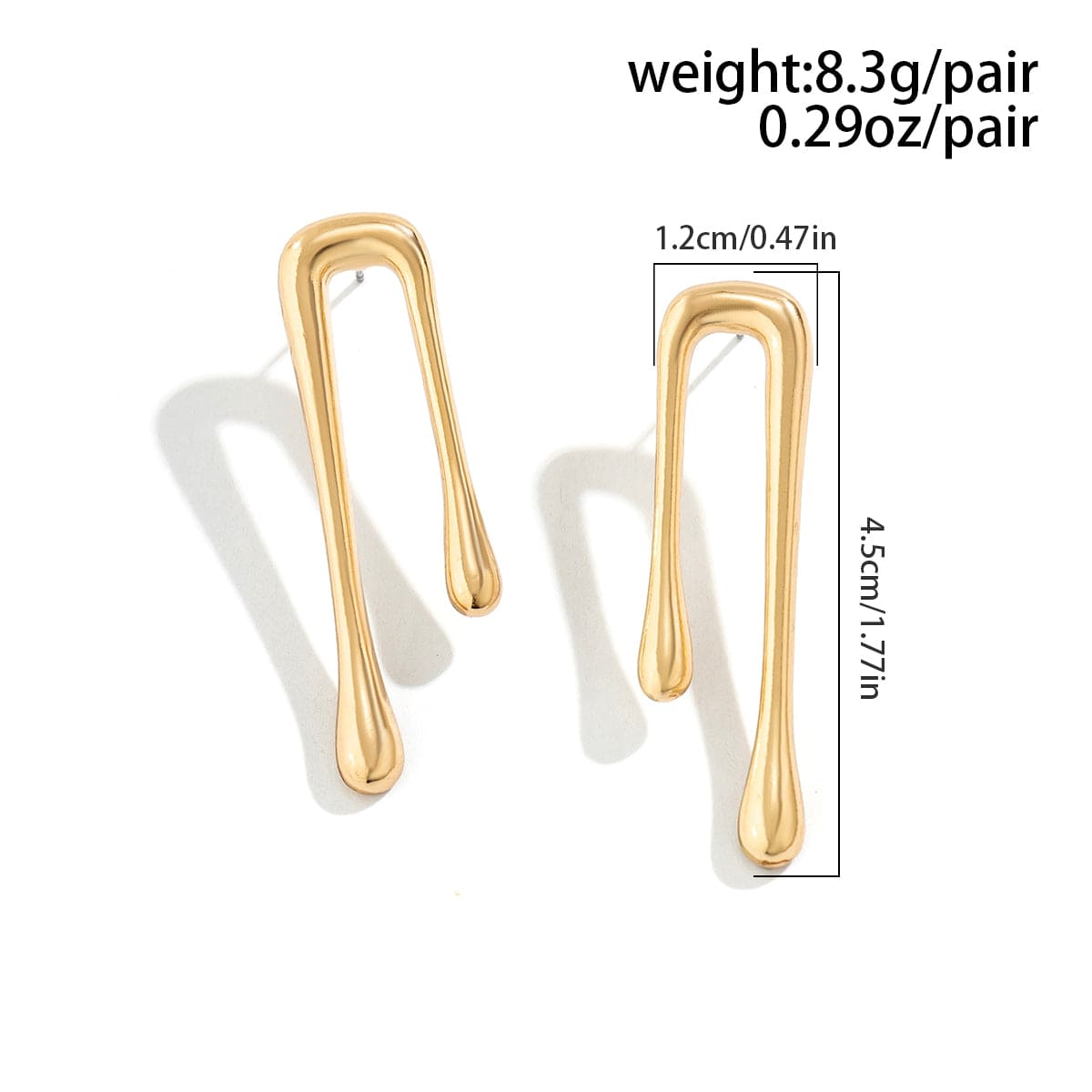 Geometric Glossy Flow Waterdrop Earrings - ArtGalleryZen