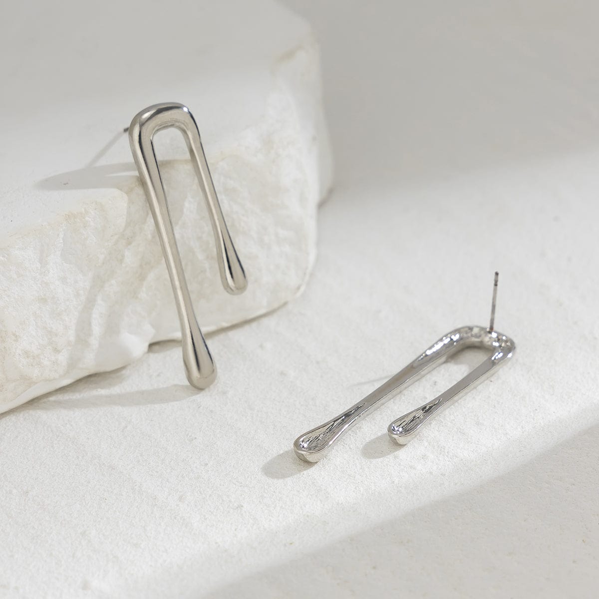 Geometric Glossy Flow Waterdrop Earrings - ArtGalleryZen