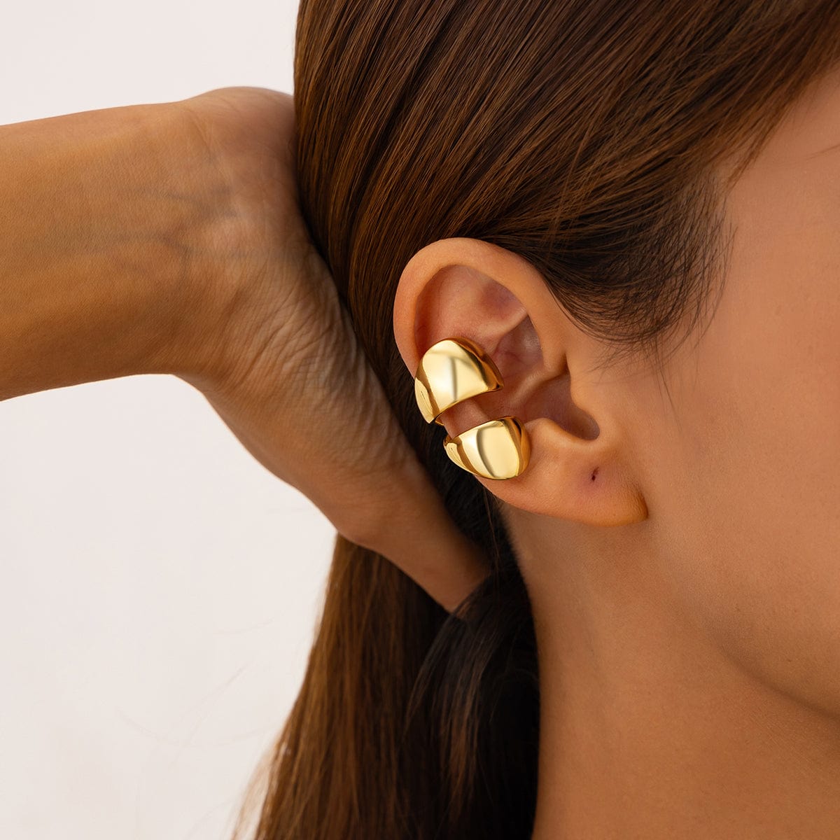 Geometric Glossy Irregular Pattern Ear Wrap Earring - ArtGalleryZen