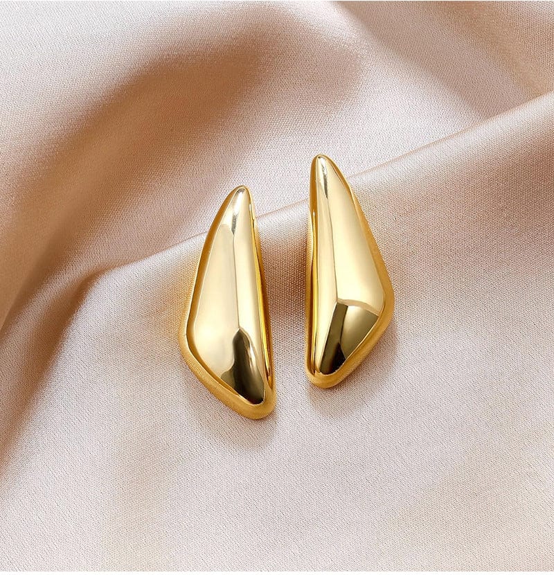 Geometric Glossy Triangle Dangle Earrings - ArtGalleryZen