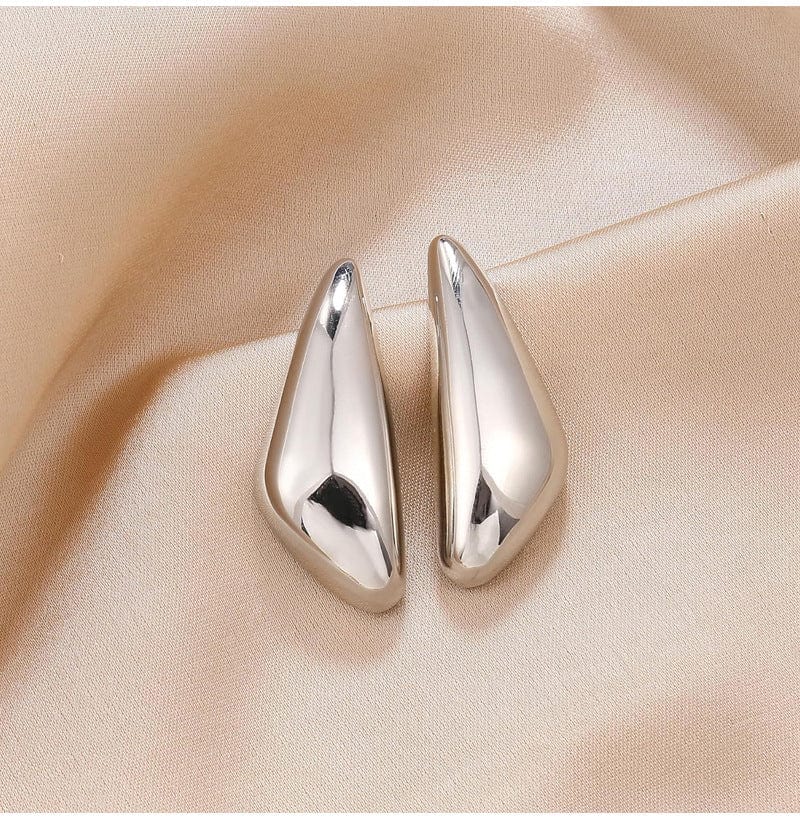 Geometric Glossy Triangle Dangle Earrings - ArtGalleryZen