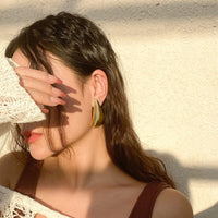 Thumbnail for Geometric Glossy Triangle Dangle Earrings - ArtGalleryZen