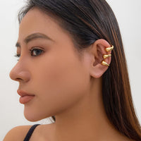 Thumbnail for Geometric Gold Silver Plated Ear Cuff Earrings - ArtGalleryZen