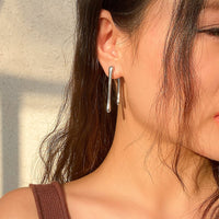 Thumbnail for Geometric Gold Silver Plated Flow Waterdrop Earrings - ArtGalleryZen