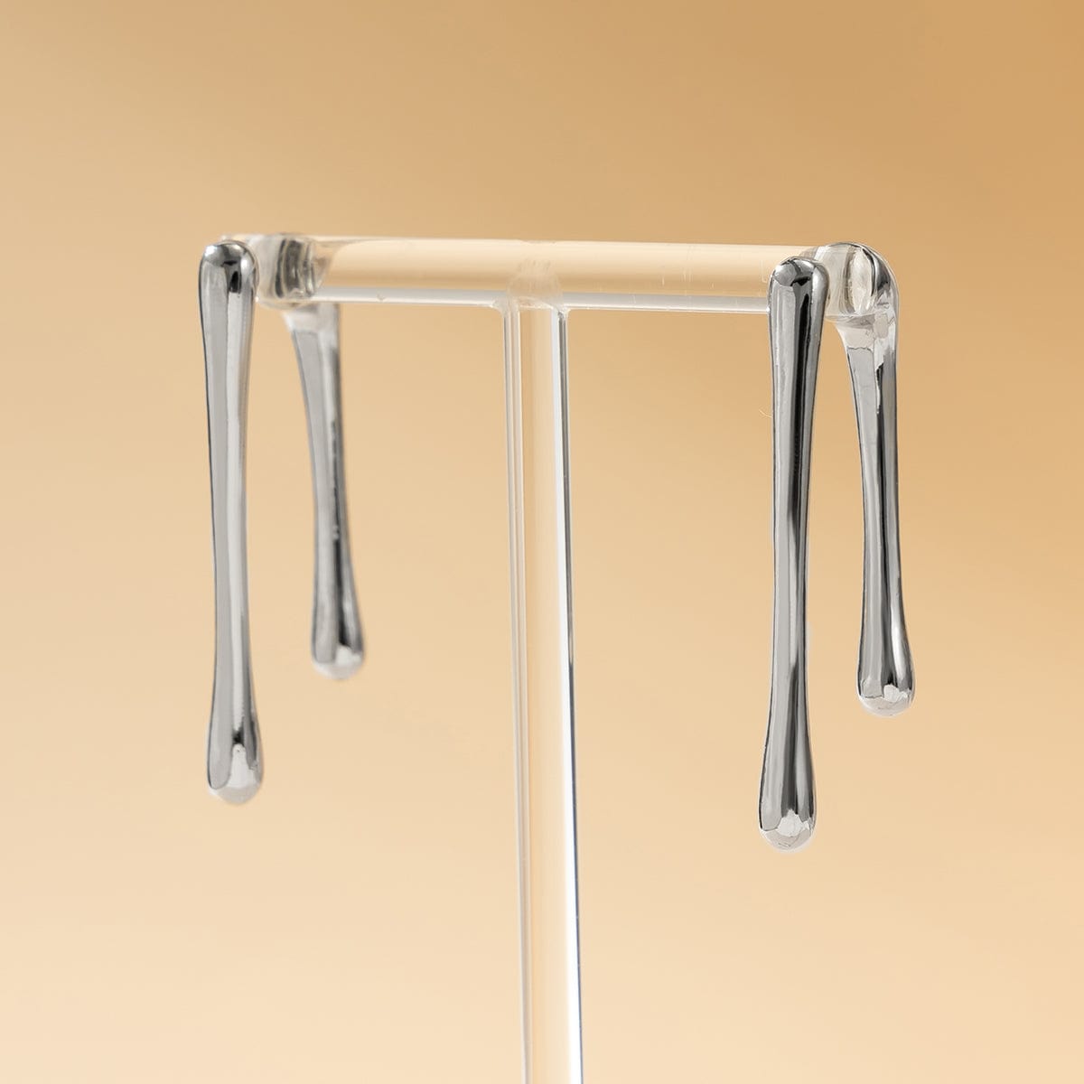 Geometric Gold Silver Plated Flow Waterdrop Earrings - ArtGalleryZen