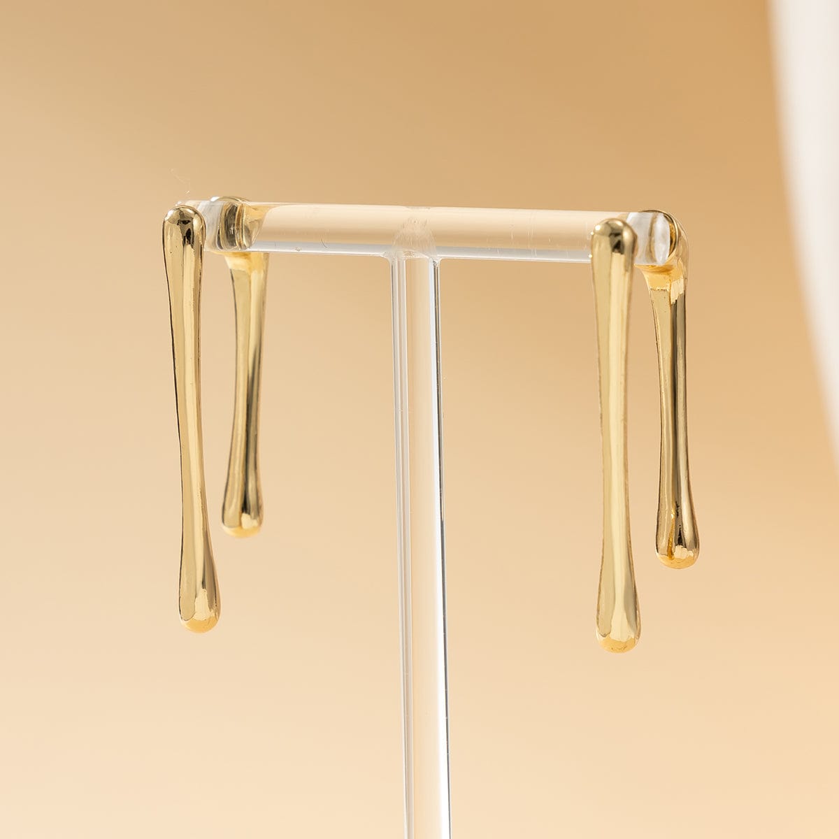 Geometric Gold Silver Plated Flow Waterdrop Earrings - ArtGalleryZen